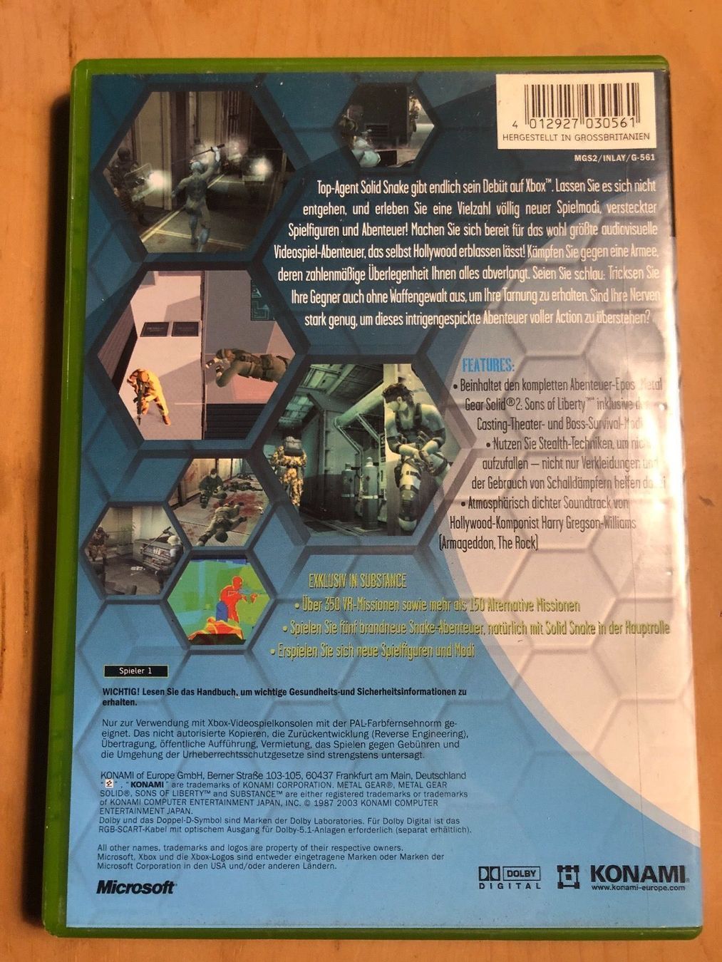 Microsoft Giochi: Metal Gear Solid 2 Substance für Xbox – Usato da Kestenholz venduto da Mad18 1