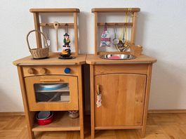 Kinder Spielküche Massivholz Schöller