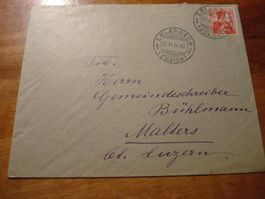 Brief1914, Helvetia Brustbild, sauber o Erlenbach-o Malters