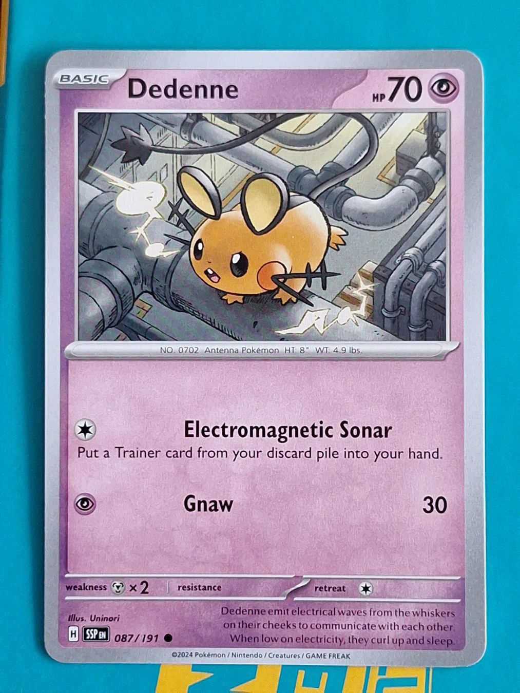 Pokémon Carte collezionabili: Dedenne - Pokemon Surging Sparks – Usato da Altstätten SG venduto da GGsGameshop