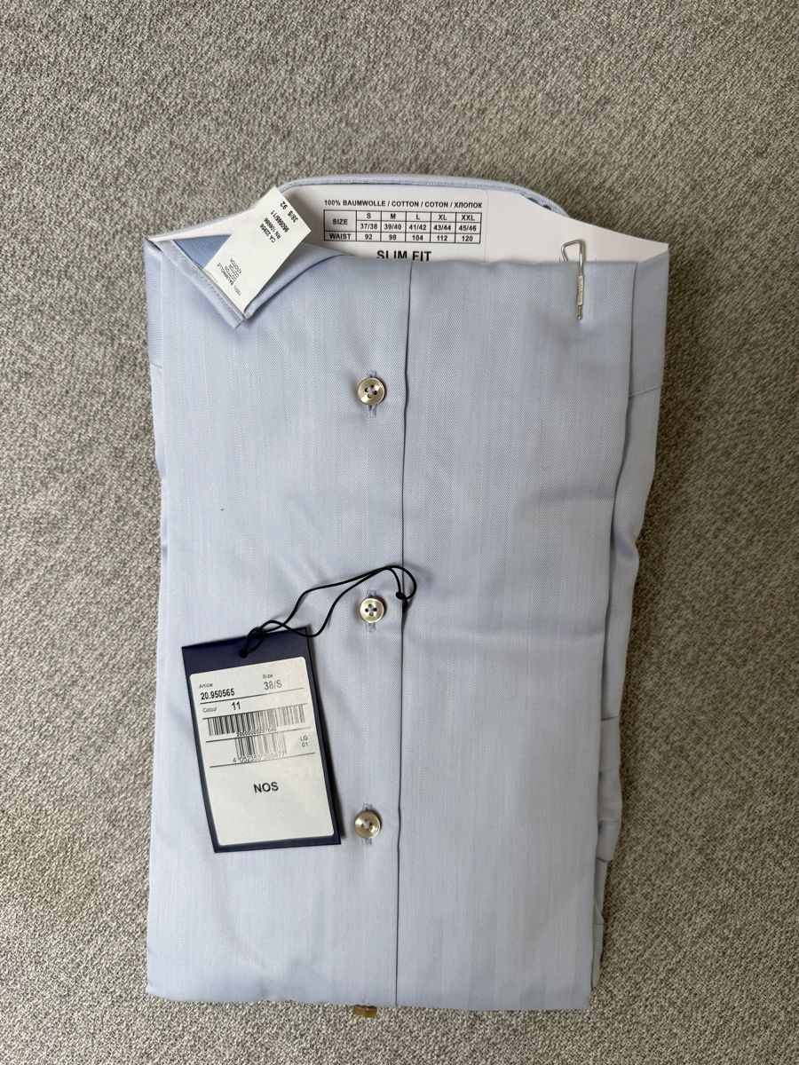 Camicie: Jacques Britt Hemd, S, hellblau, NEU! – Nuovo e nell'imballaggio originale da Biel-Benken BL venduto da Aplus0 1