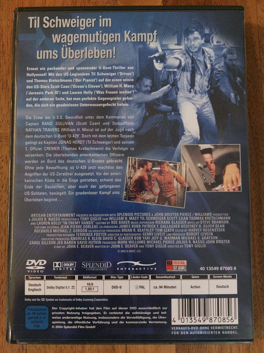 Tutti i DVDs: DVD - U-Boat – Usato da Rheinfelden venduto da FilmAuktion 1