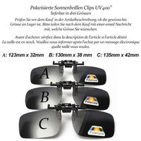 Sonnenbrillen Clips zu Lesebrille (zur Auswahl 3 Grössen)