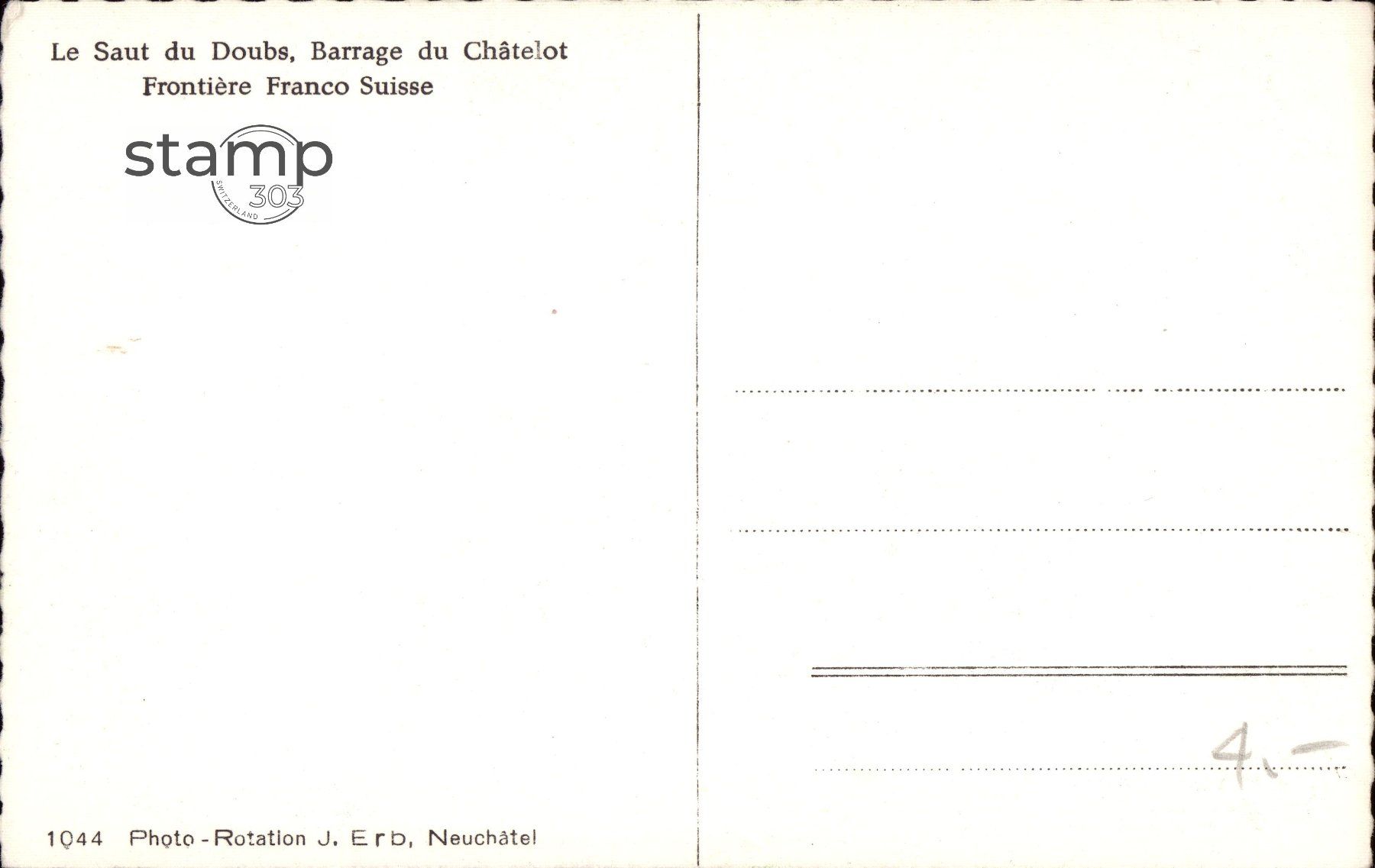 Cartoline postali: AK Le Doubs et Barrage du Châtelot – Usato da Eggersriet venduto da stamp303 1