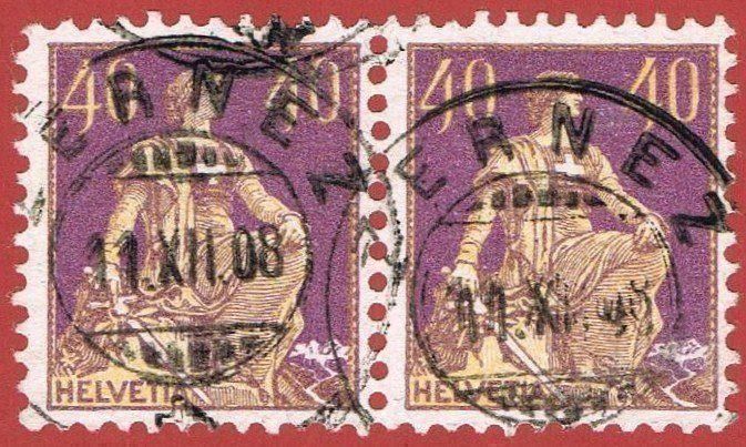 Tutti i francobolli: Nr. 107 im Paar – Usato da Biberstein venduto da Jura39
