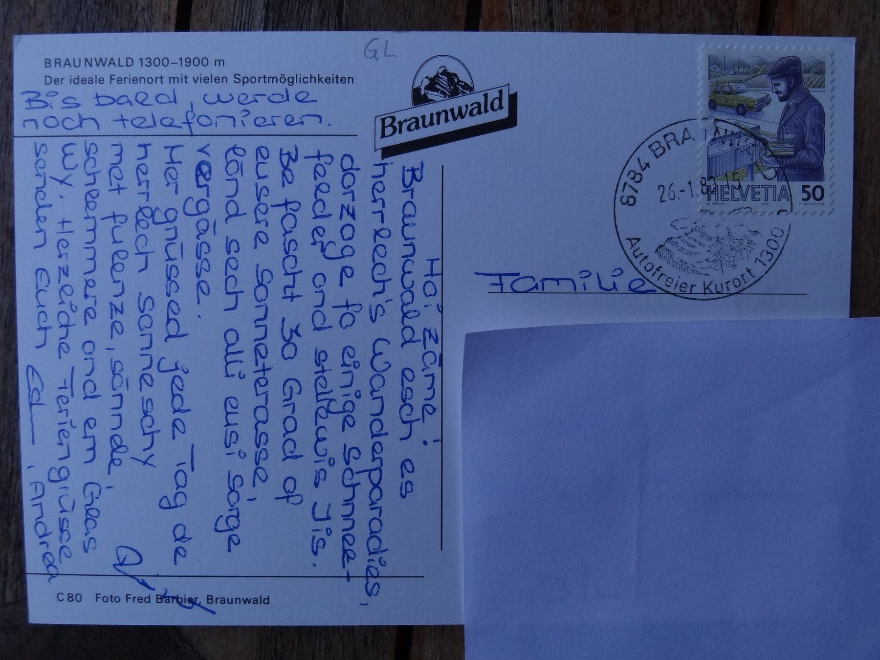 Cartoline postali: Braunwald - Winter – Usato da St Léonard venduto da Riglin 1