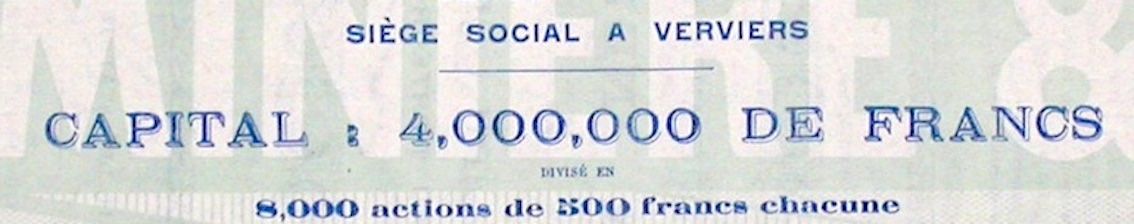 Documenti: Minière et Industrielle SA, Verviers - 1908 – Usato da Solothurn venduto da Sgasche 1