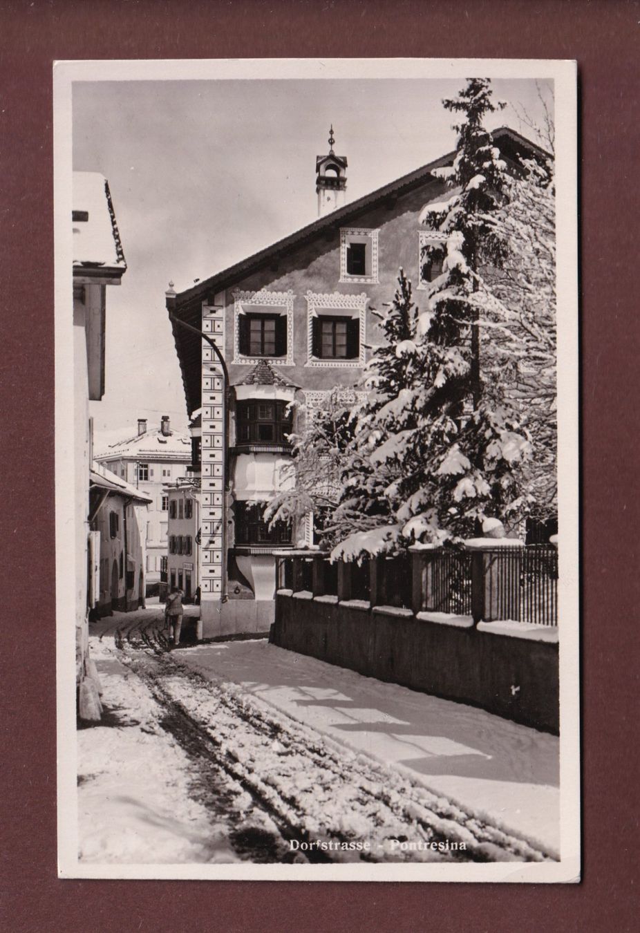 Ansichtskarten: PONTRESINA - Dorfstrasse – Gebraucht aus Pully von nicecards-shop