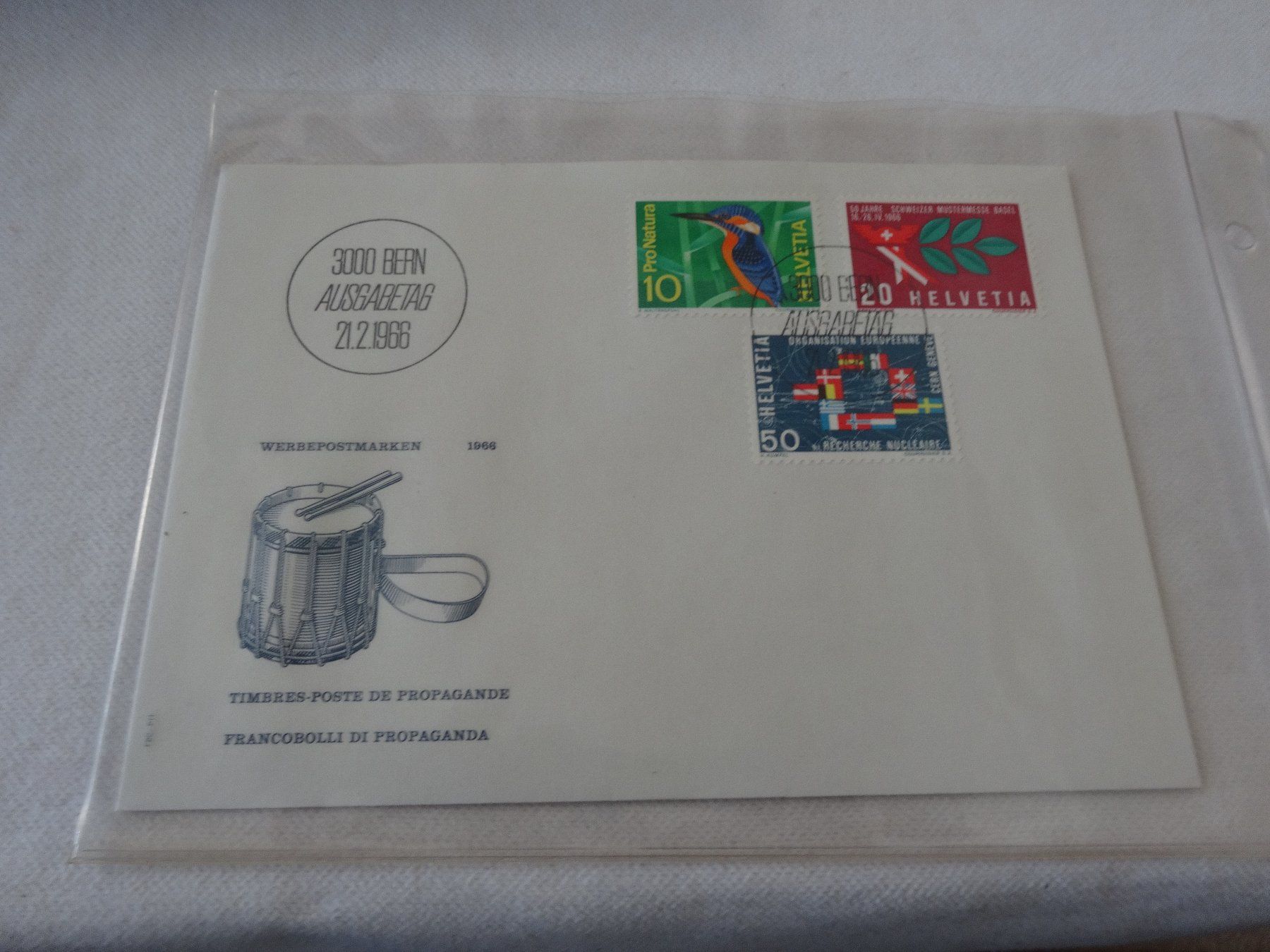 Tutti i francobolli: Sonderbrief Werbepostmarken 21.2.1966 Bern – Usato da Neerach venduto da jenny062