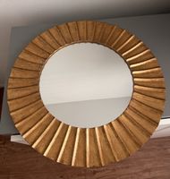 Runder Zara Home Wandspiegel mit goldenem Rahmen – 56 cm