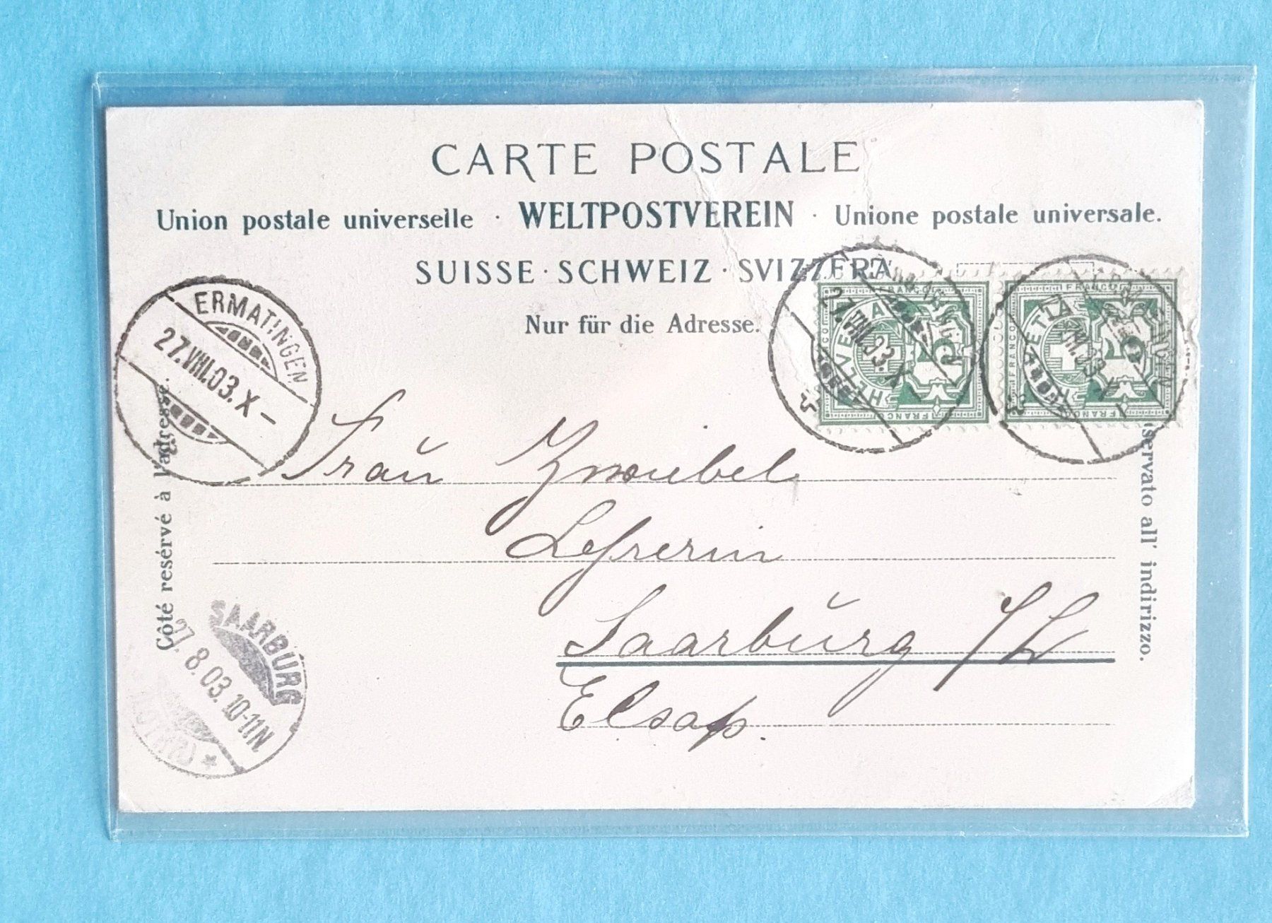Ansichtskarten: Ermatingen - Steg - Dorfansicht - 1903 – Gebraucht aus Rothrist von RROENK 1