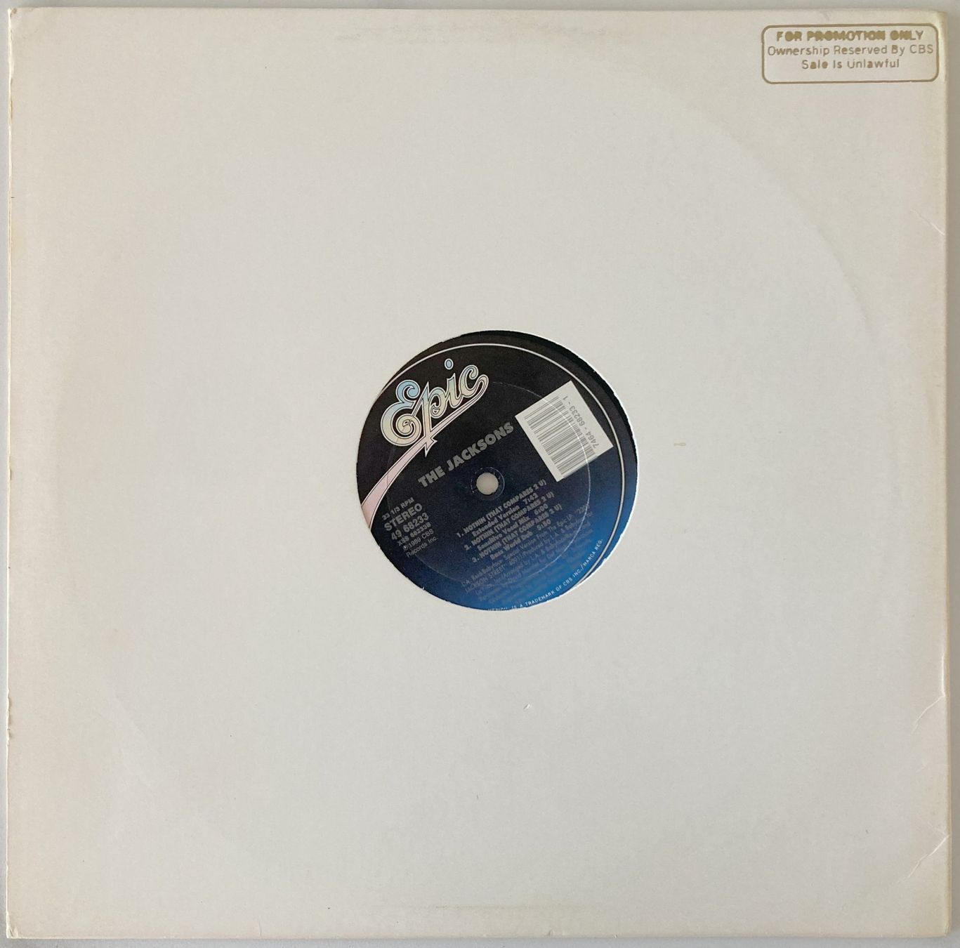 Schallplatten: THE JACKSONS - NOTHIN (THAT COMPARES 2U) – Gebraucht aus Bottens von hotter-than-hell 1