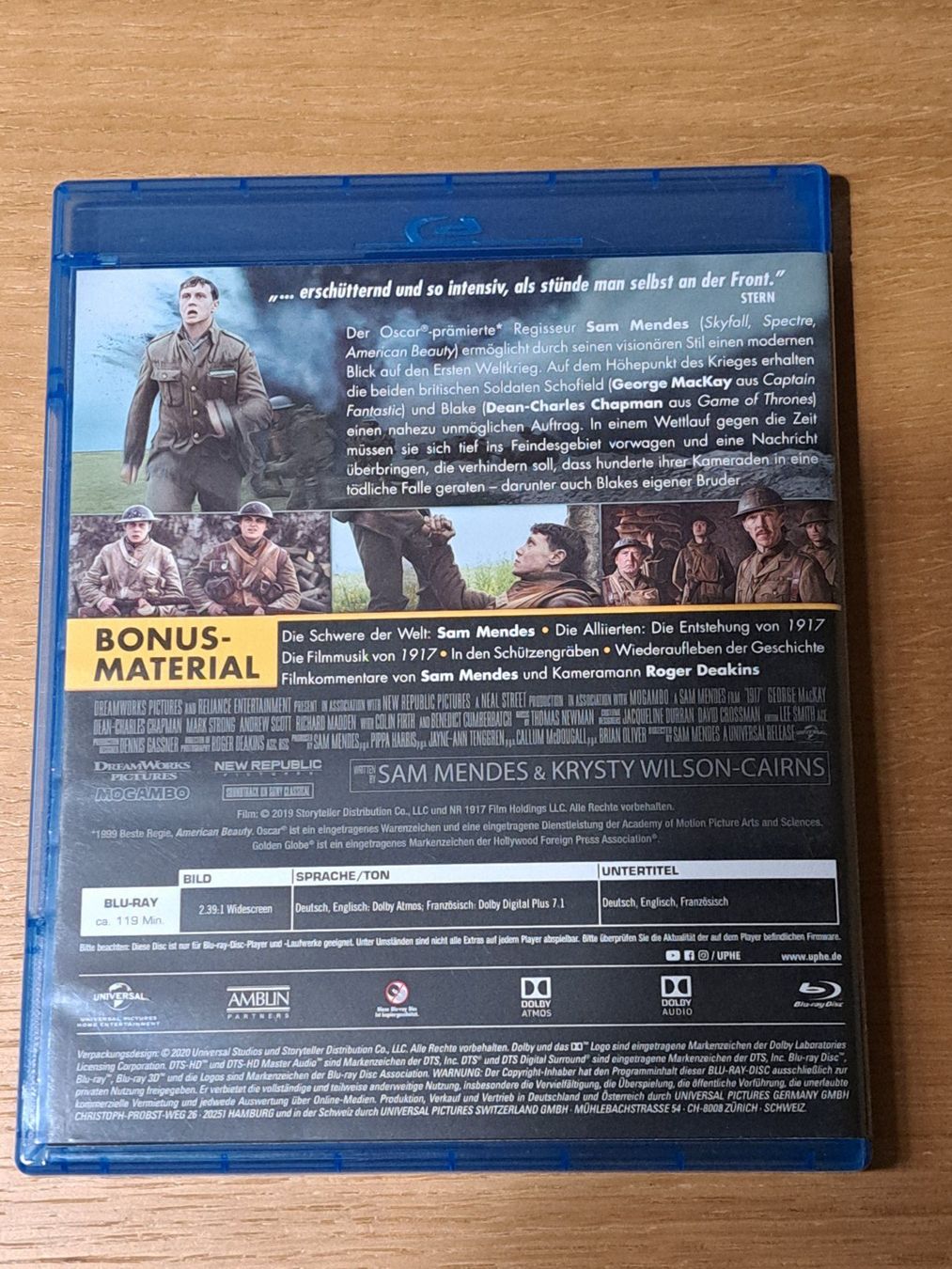 Tutti i DVDs: Blu-ray 1917 von Sam Mendes mit George MacKay – Nuovo (secondo la descrizione) da Unterseen venduto da Kanica 2