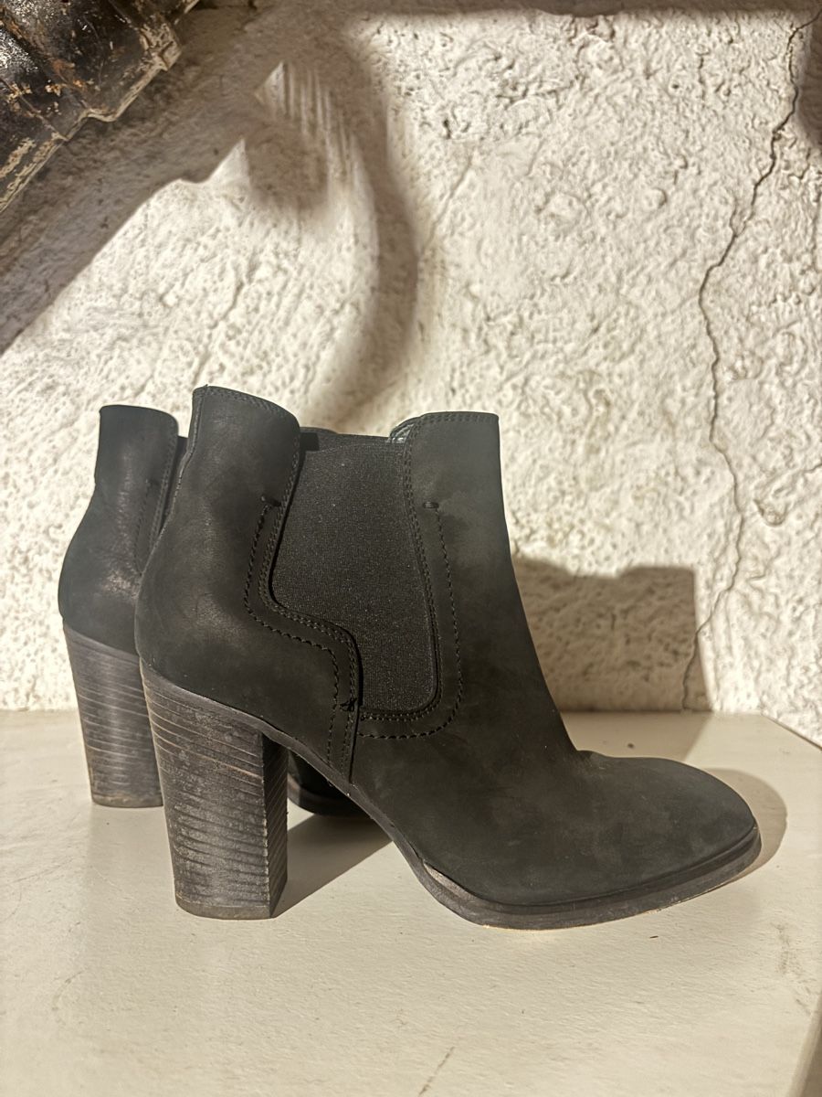 Damenschuhe: Stiefeletten Leder Anthrazit – Gebraucht aus Zürich von YA-LE 1