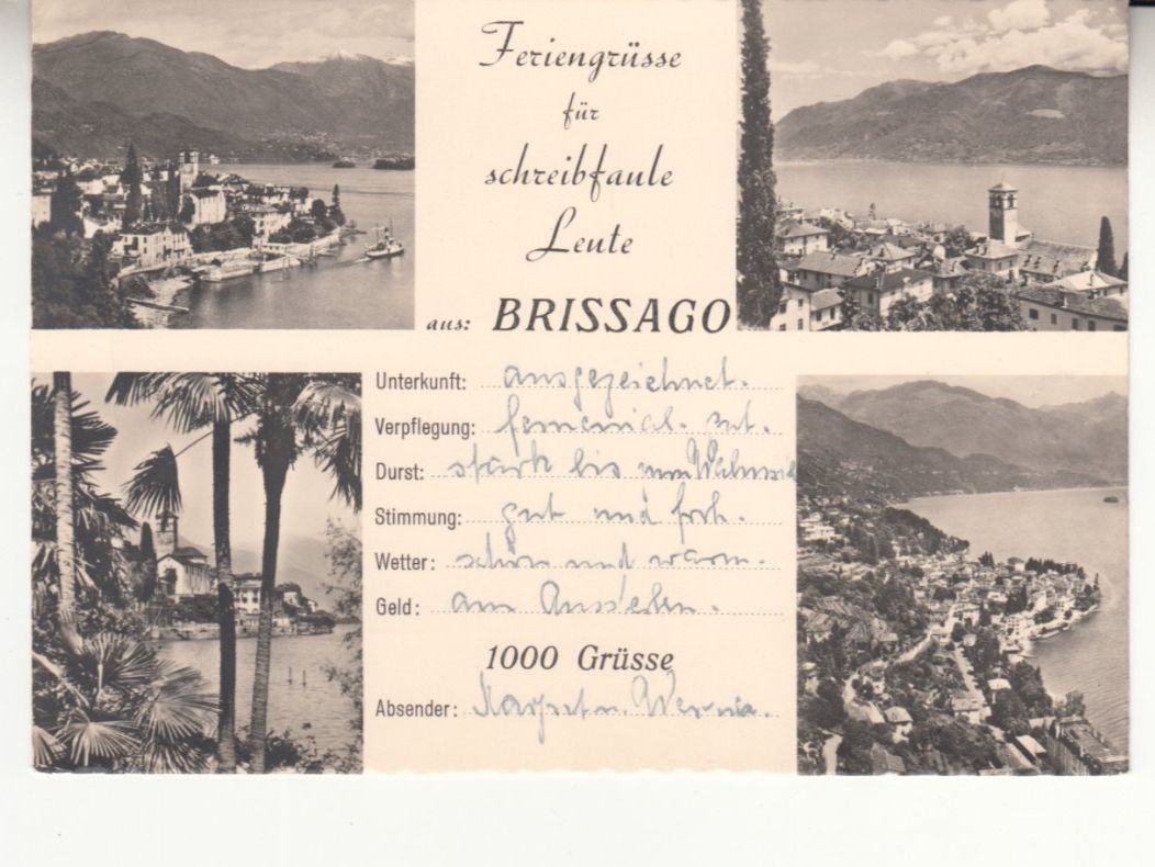 Cartoline postali: Brissago 1964 – Usato da Bürglen TG venduto da StampGraf