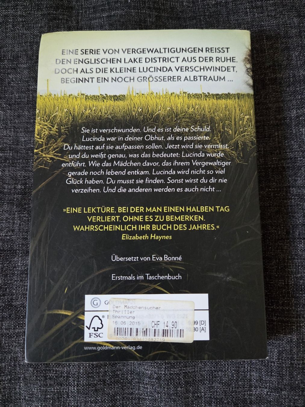 Bücher: Paula Daly - Der Mädchensucher, Psychothriller – Gebraucht aus Bern von Tashmi_BE 1