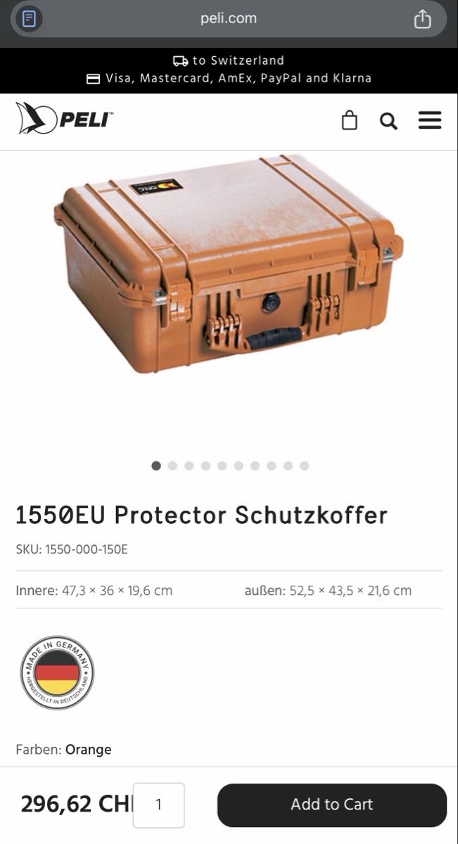 Peli Valigie: Pelicase 1550 mit Schaumstoff – Usato da Oetwil am See venduto da txsty 2