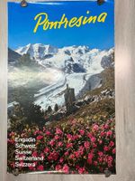 Poster Pontresina original Foto Schocher Engadin