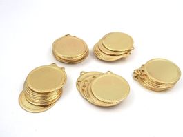 Set aus 50 goldfarbenen Medaillen zum Gravieren (26081419PL)