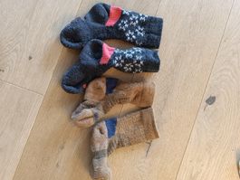 2 Paar Wintersocken, Skisocken, Grösse 27-30, Kinder