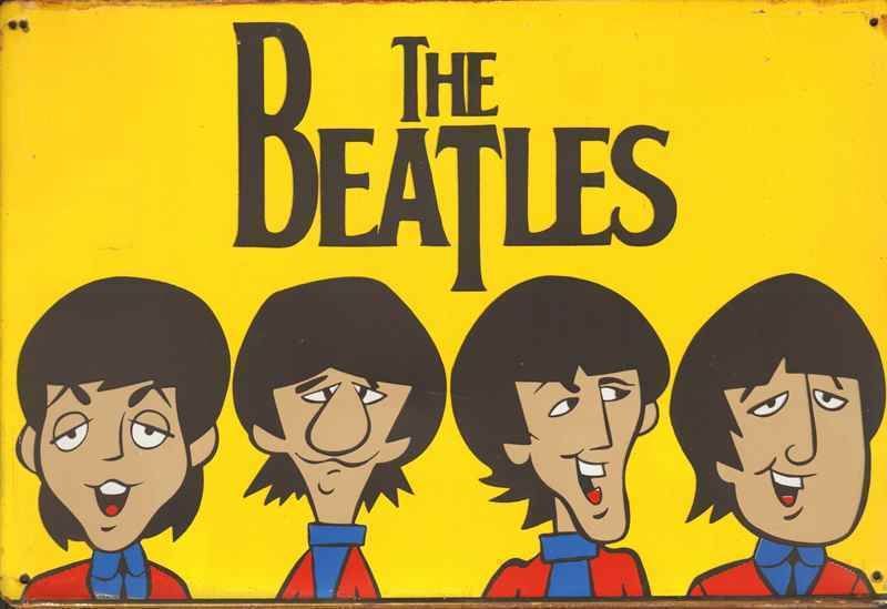 Insegne: Rusty Blechschild-THE BEATLES-CARTOON – Nuovo e nell'imballaggio originale da Rupperswil venduto da big-one-sale