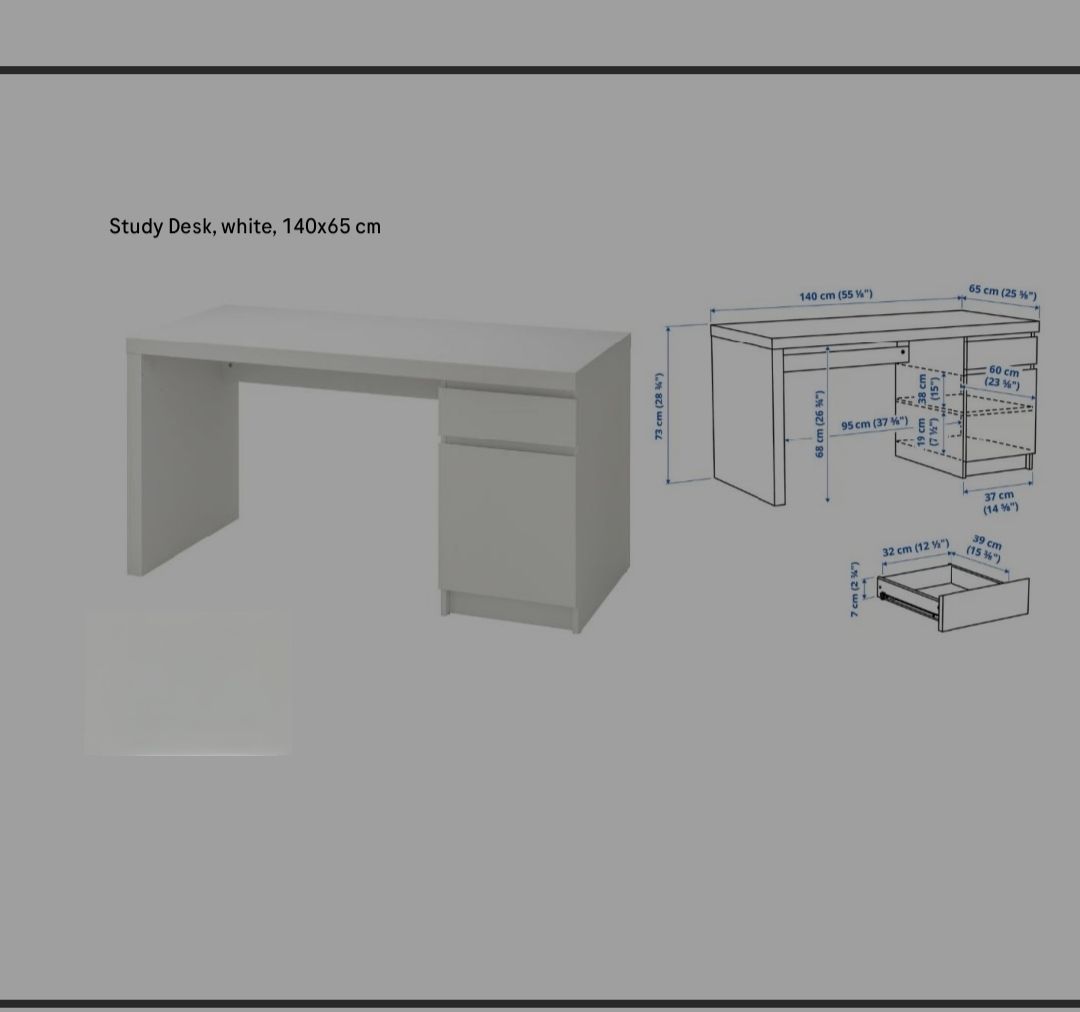 Scrivanie: study Desk white  – Nuovo (secondo la descrizione) da Basel venduto da vik_7qc8 2