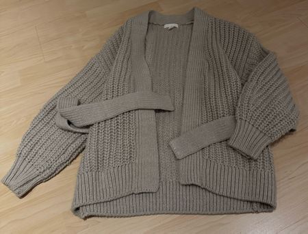 H&M Strickjacke, Beige, Grösse S