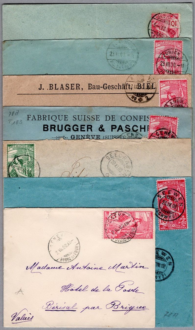 Buste & buste per spedizione: UPU 1900 – Usato da Vilters venduto da Jere3943