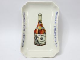 Vintage Porzellan Aschenbecher Limoges, Cognac Roi Soleil