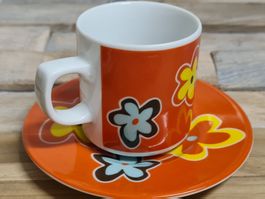 Porzellan Espresso Tasse, Graf von Hennenberg,m.U'teller