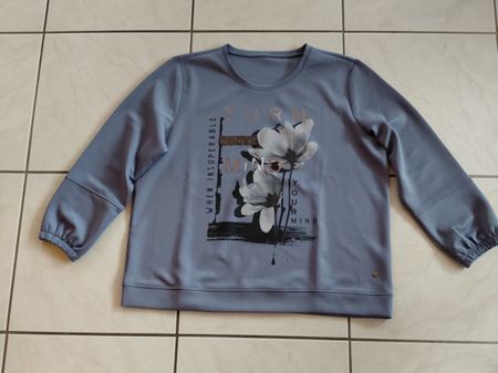 Damen Pullover Monari mit Blumenmotiv Grösse46 gebraucht