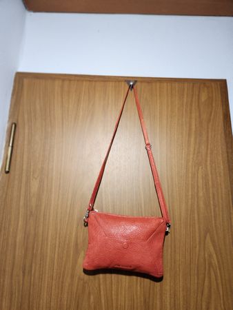 Sac bandoulière rouge cuir Vachette SHINE BLOSSOM