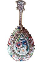 Brosche Mikromosaik antik - Mandoline