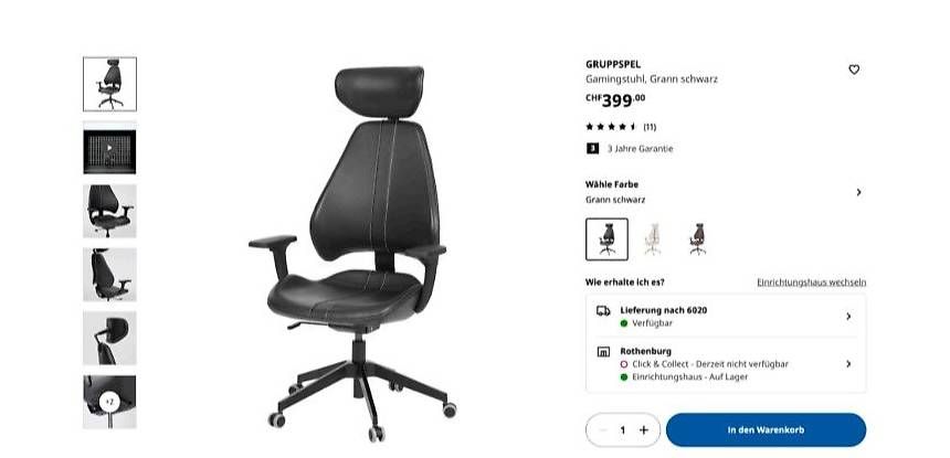 Stühle: IKEA GRUPPSPEL Computerstuhl – Gebraucht aus Kriens von mar_6wy6 1