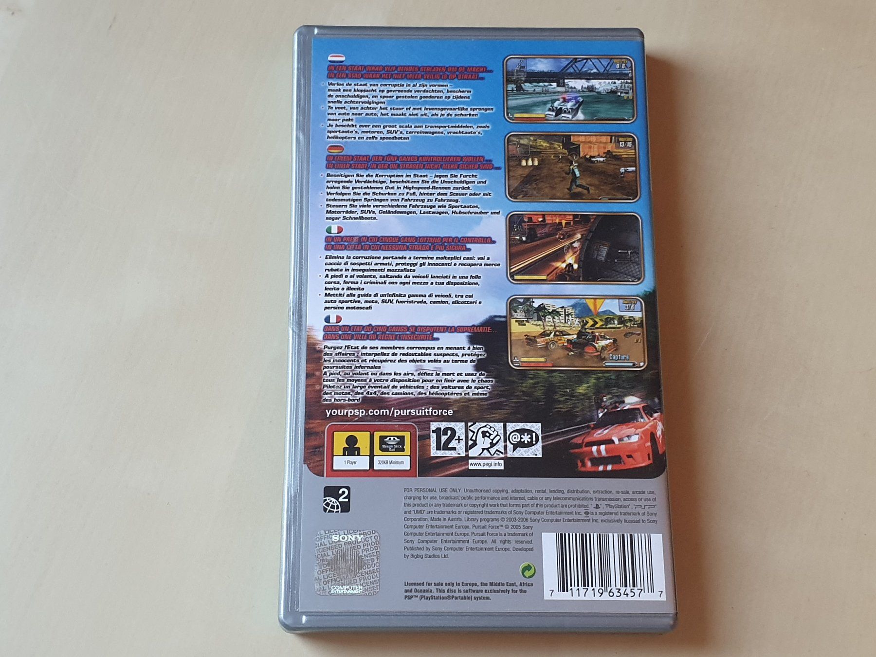 Sony Giochi: Pursuit Force – Usato da Stansstad venduto da collectorsshop 1