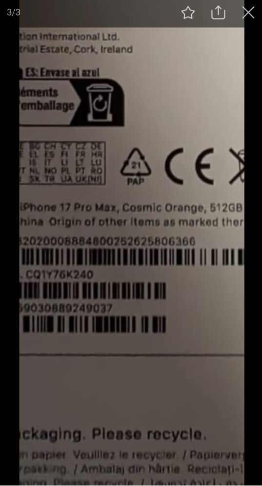 Apple Handys / Smartphones: iPhone 17 Pro Max – Neu und originalverpackt aus Lausanne von Cacabanca 2