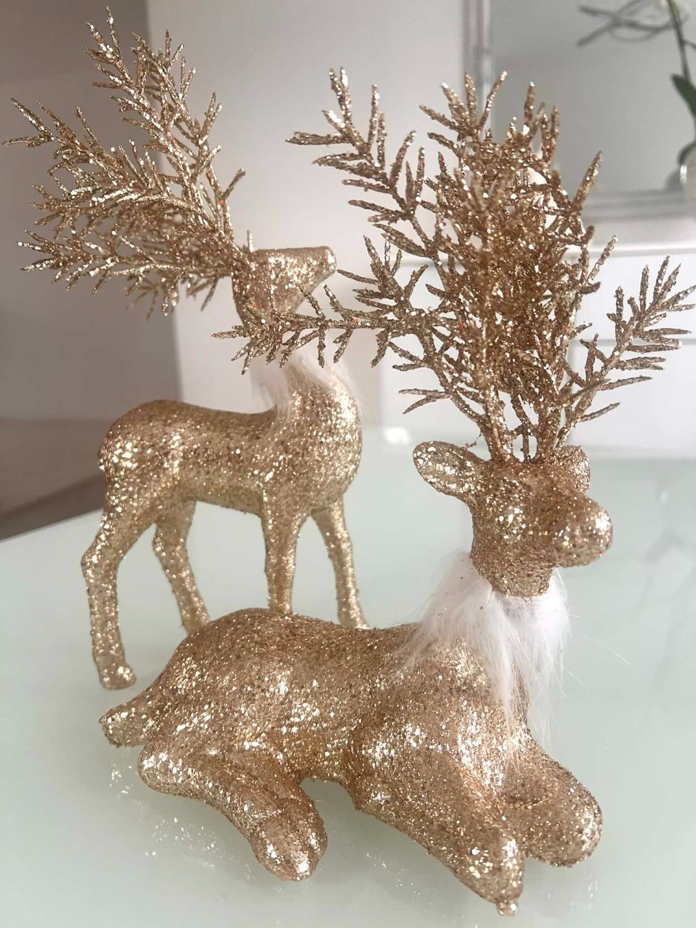 Tutte le decorazioni: 2 Hirsche Deko Glitzer Xmas NEU – Nuovo (secondo la descrizione) da Bern venduto da MIR-IAM 2