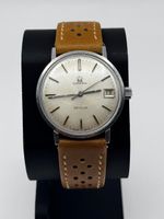 Omega De Ville Herren Uhr mit Datum Lederarmband 34mm 