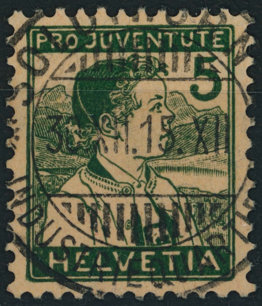 Tutti i francobolli: 1915 - Pro Juventute - Voll Stempel - Solothurn SOS – Usato da Schindellegi venduto da leecollect