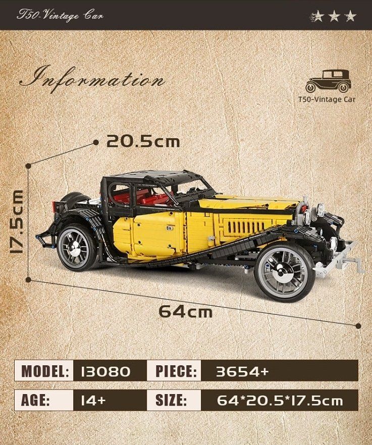 Mould King Kit di costruzioni: Mould King Oldtimer 50T - 3564 Teile – Nuovo e nell'imballaggio originale da Kaltbrunn venduto da simon0731 9
