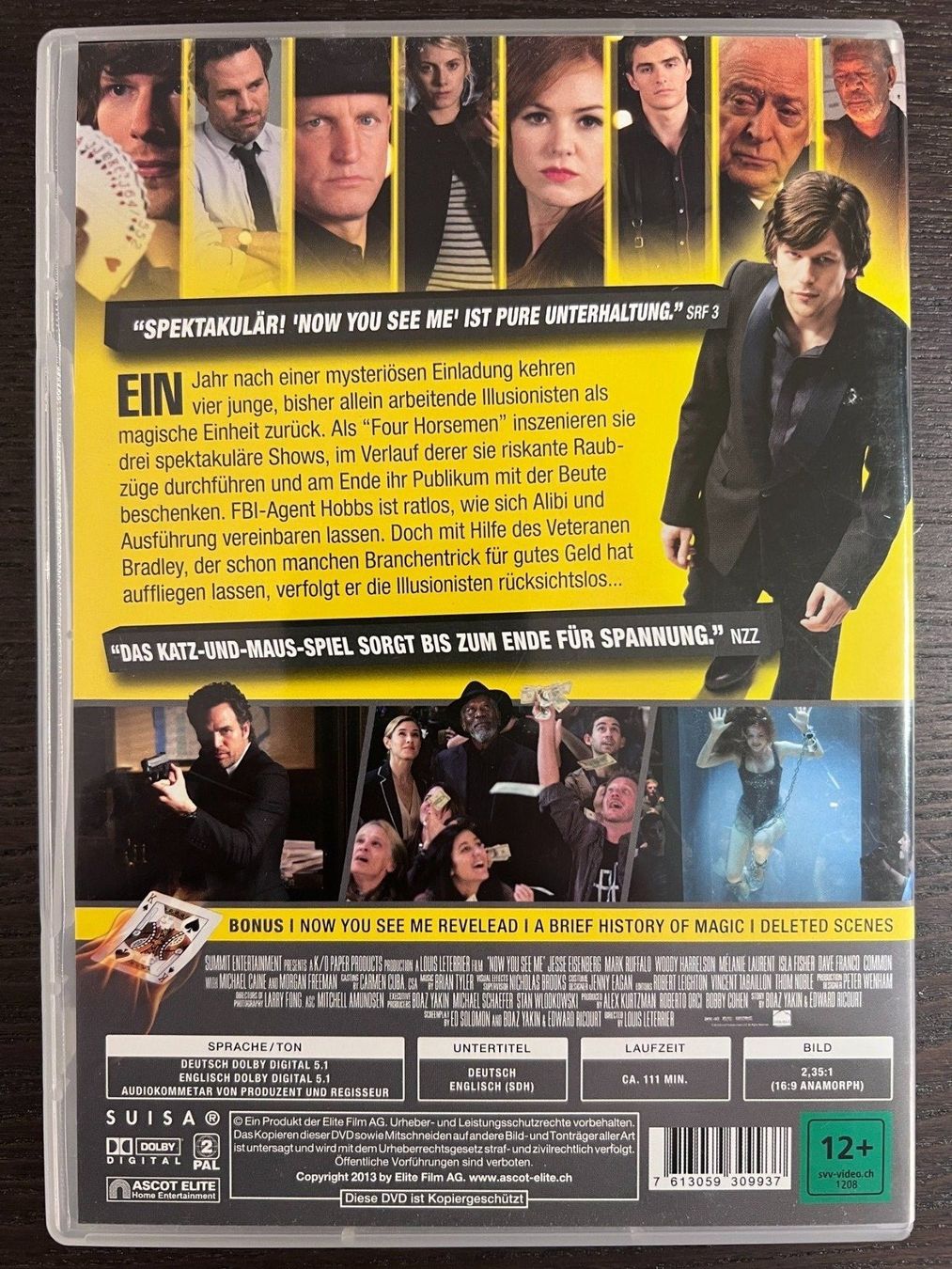 Tutti i DVDs: Die Unfassbaren - Now You See Me – Usato da Zürich venduto da FilmFreunde 1