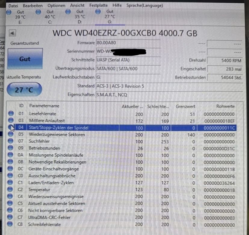 Western Digital Dischi rigidi: 4tb wd blue hdd clean smart – Usato da Au ZH venduto da ane_2c5z 1