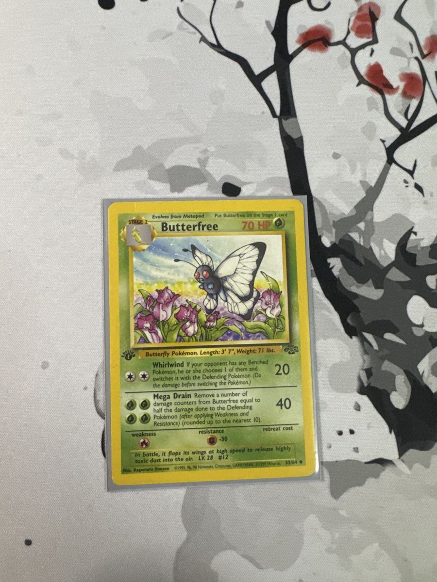 2 Butterfree Pokemon Card - 33/64 Jungle Set Uncommon - Near Mint Condition  Butterfree - 33/64 - Jungle - Uncommon - Pokemon Card - Nm