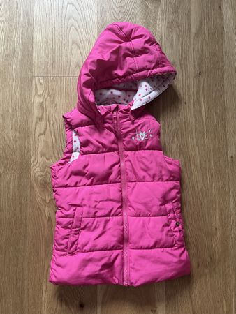 Mädchen Weste Gr. 128 mit Kapuze