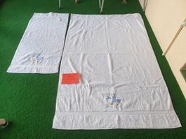 Frotteetücher Weiss & Gänse (A), 95x45 & 90x141cm