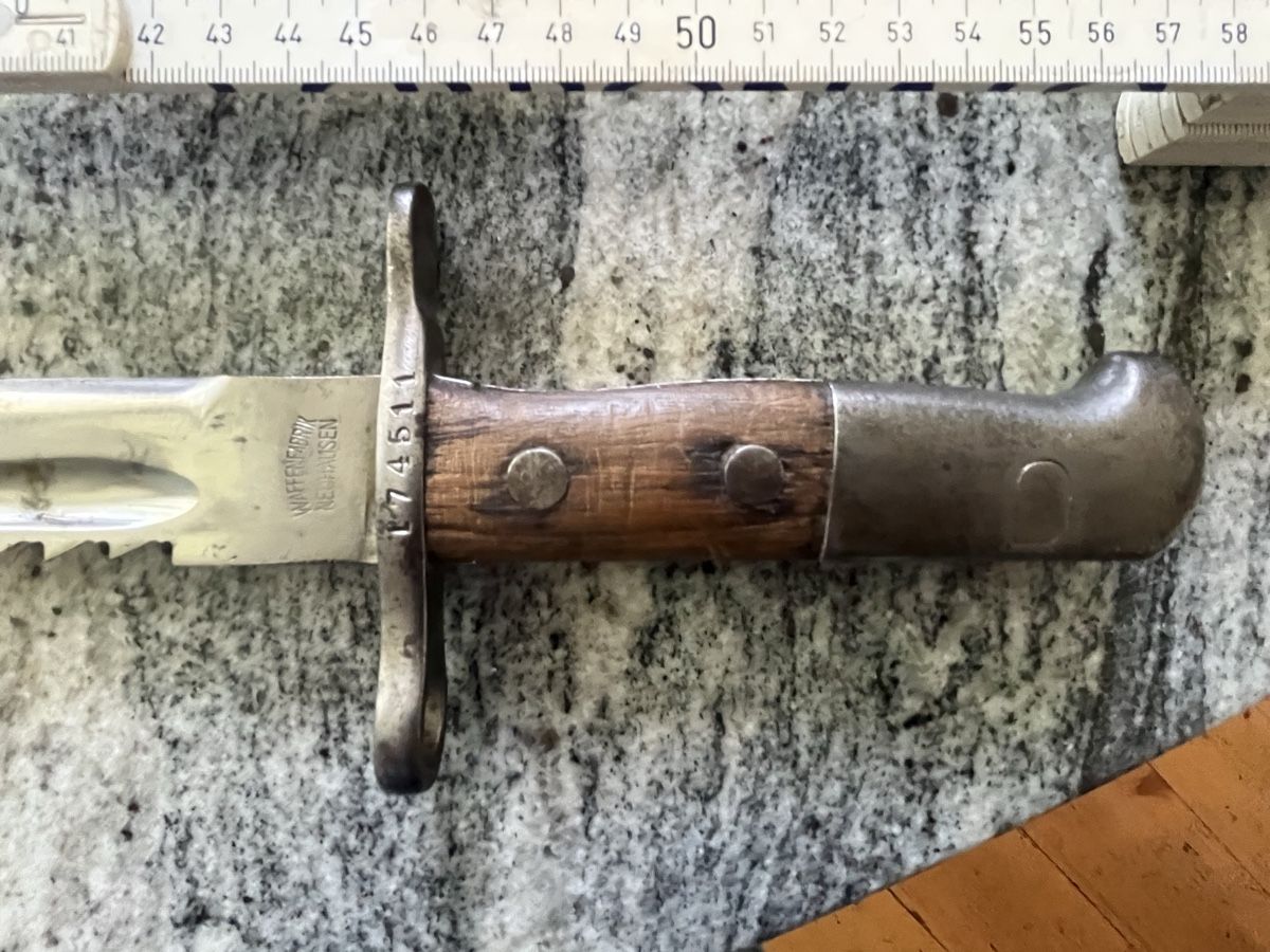Schweizer Armee Armi bianche: vermutl. Vetterli M1878 Bajonett, K11? – Usato da kriegstetten venduto da dominikandreas 3
