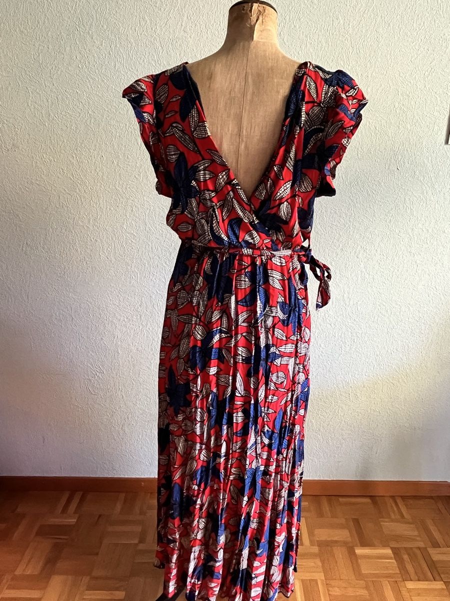 Vestiti: Robe rouge et bleue imprimé wax T44 – Nuovo (secondo la descrizione) da Genève venduto da ct_fqr8 1
