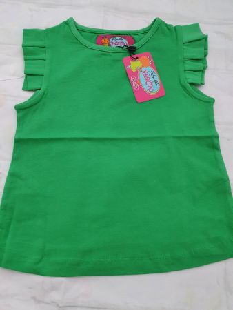 Joli T-shirt vert à volants, taille 104