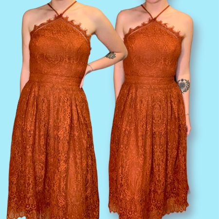 Lace midi dress