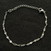 Silberne Edelstahl Feine Armkette